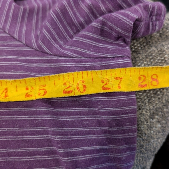 croft & barrow Purple Striped Short Sleeve Tee - Picture 7 of 9